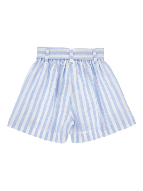 Shorts bambina Monnalisa bianchi a righe in lino MONNALISA | 11G41573209958