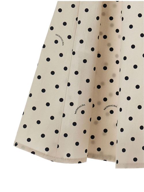 Completo bambina Monnalisa gonna e top beige e nero a pois MONNALISA | 11G50476000350