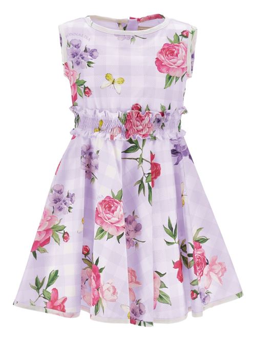 Abito bambina Monnalisa glicine in tulle con fiori e farfalle MONNALISA | 11G90876210065