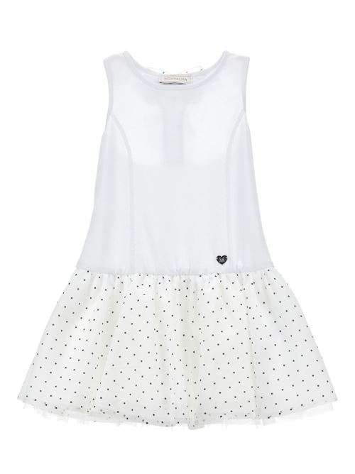 Abito bambina Monnalisa bianco punto Milano con scollo allamericana MONNALISA | 11G91172310099
