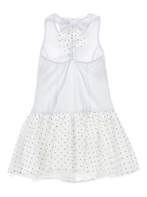 Abito bambina Monnalisa bianco punto Milano con scollo allamericana MONNALISA | 11G91172310099