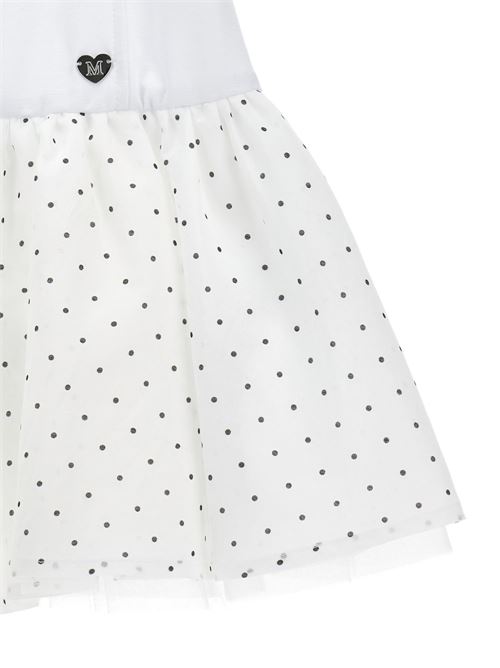 Abito bambina Monnalisa bianco punto Milano con scollo allamericana MONNALISA | 11G91172310099
