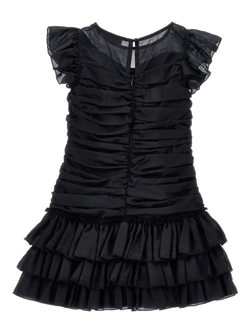Abito bambina Monnalisa nero drappeggiato MONNALISA | 17G90671050050