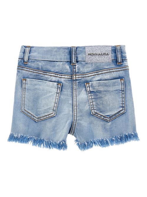 Shorts bambina Monnalisa x Disney denim light sfrangiati stretch MONNALISA | 19G41670130062