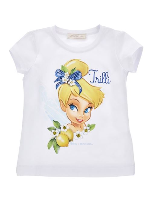 T-shirt bambina Monnalisa bianca con stampa MONNALISA | 19G62270320099