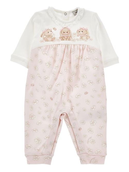 Tuta bambina Monnalisa panna con coniglietti MONNALISA | 35G20670000190