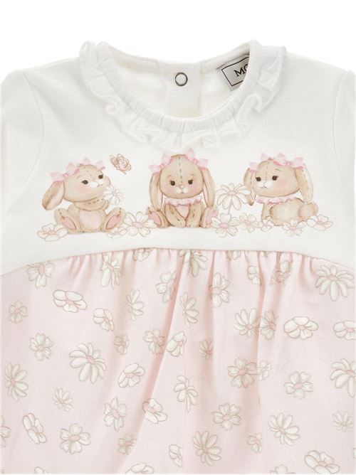 Tuta bambina Monnalisa panna con coniglietti MONNALISA | 35G20670000190