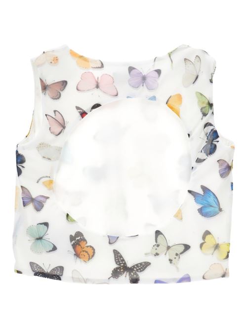 Canotta bambina Monnalisa in tulle multicolor con farfalle MONNALISA | 41G60876190084