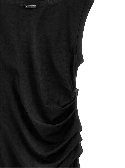 Abito bambina Monnalisa nero con oblò MONNALISA | 41G90772310050