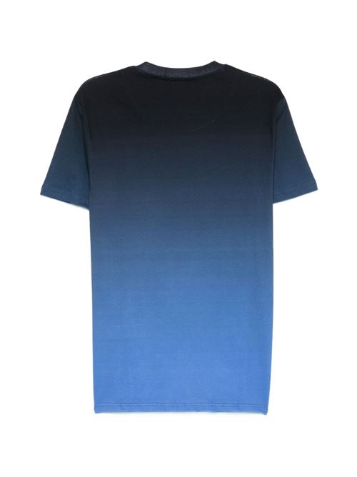 T-shirt uomo Moschino azzurra sfumata con stampa palme MOSCHINO | A070394241303
