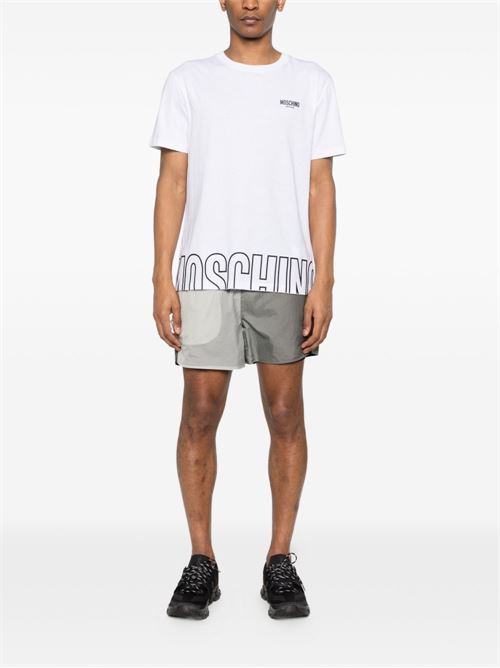 T-shirt uomo Moschino bianca con logo MOSCHINO | A070844190001