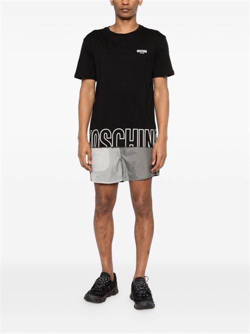 T-shirt uomo Moschino nera con logo MOSCHINO | A070844190555