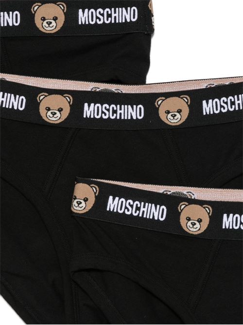 Slip intimo uomo Moschino tri pack nero MOSCHINO | A1341440555