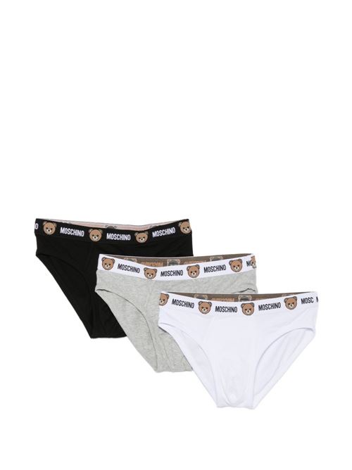 Slip intimo uomo Moschino tri pack fantasia nero MOSCHINO | A1341445555