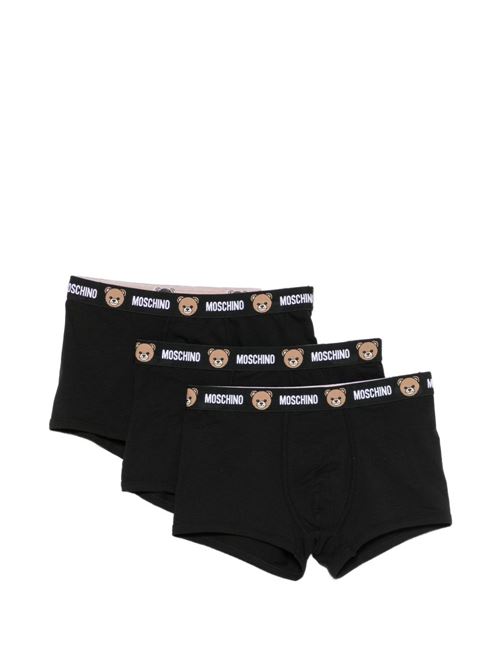 Boxer intimo uomo Moschino tripack nero MOSCHINO | A134244020555