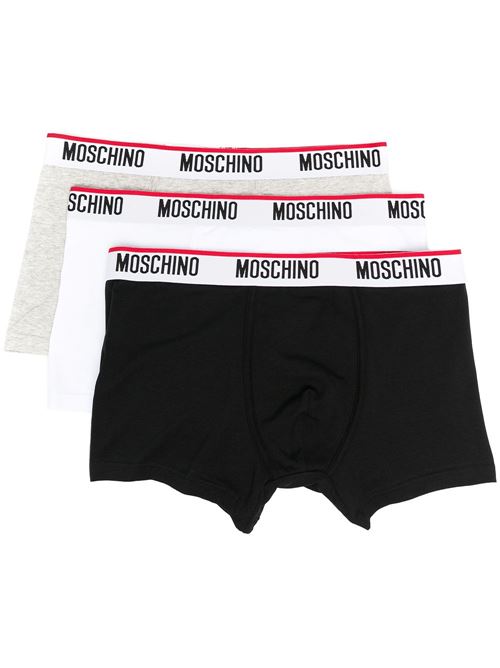 Boxer intimo uomo Moschino tripack nero, bianco, grigio MOSCHINO | A139543005555
