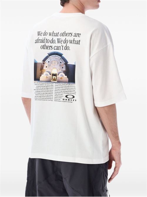 T-shirt uomo Oakley Enhance QDC BP 5.0 bianca OAKLEY | FOA408791100