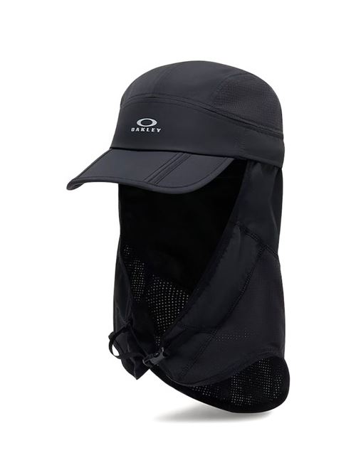 Cappello uomo Oakley Latitude Solar Cap nero con protezione collo OAKLEY | FOS902095021