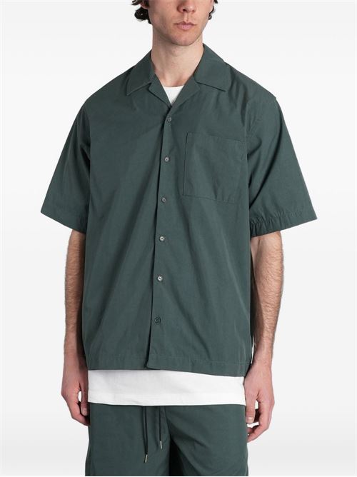 Camicia uomo Peacemaker verde scuro a manica corta PEACEMAKER | PCM3OS04ACO001059