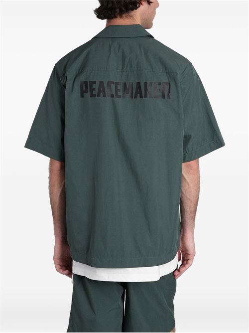 Camicia uomo Peacemaker verde scuro a manica corta PEACEMAKER | PCM3OS04ACO001059