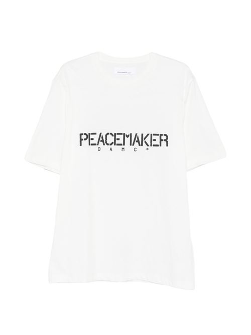 T-shirt uomo Peacemaker bianca a manica corta PEACEMAKER | PCM3OT01DJE001001