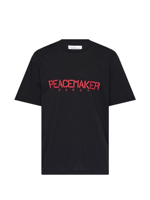 T-shirt uomo Peacemaker nera a manica corta PEACEMAKER | PCM3OT01DJE001099