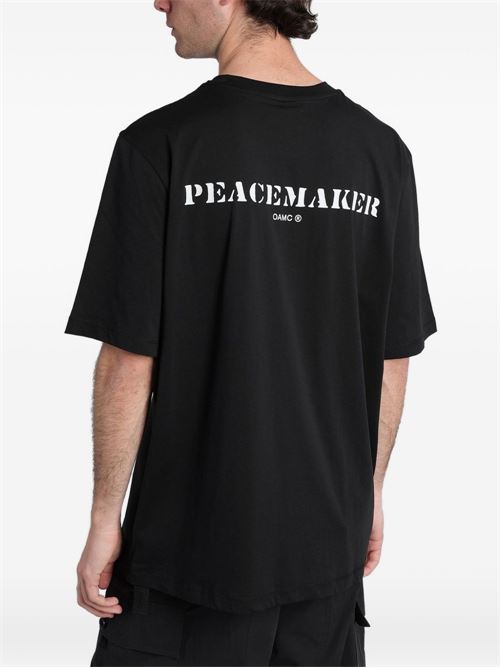 T-shirt uomo Peacemaker nera a manica corta PEACEMAKER | PCM3OT03DJE001099
