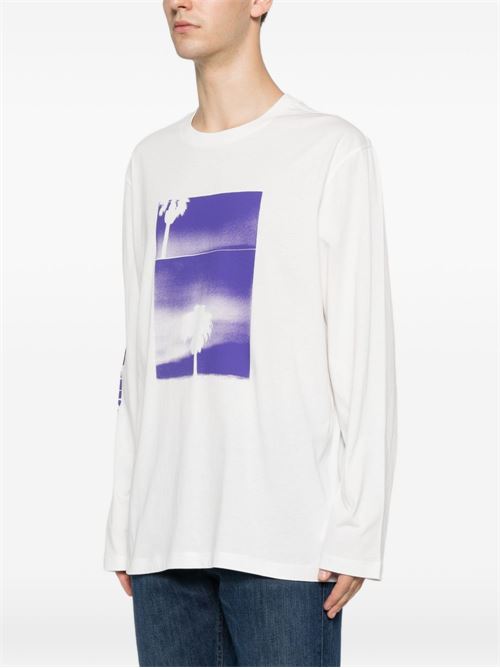 T-shirt uomo Peacemaker bianca a manica lunga PEACEMAKER | PCM3OT05NJE001001