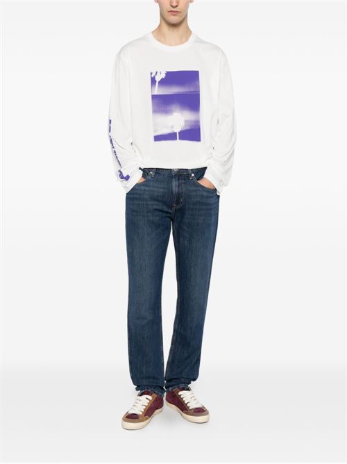 T-shirt uomo Peacemaker bianca a manica lunga PEACEMAKER | PCM3OT05NJE001001