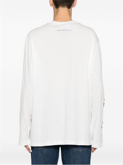 T-shirt uomo Peacemaker bianca a manica lunga PEACEMAKER | PCM3OT05NJE001001