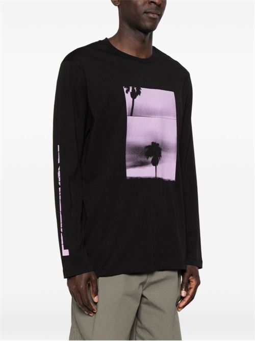T-shirt uomo Peacemaker nera a manica lunga PEACEMAKER | PCM3OT05NJE001099