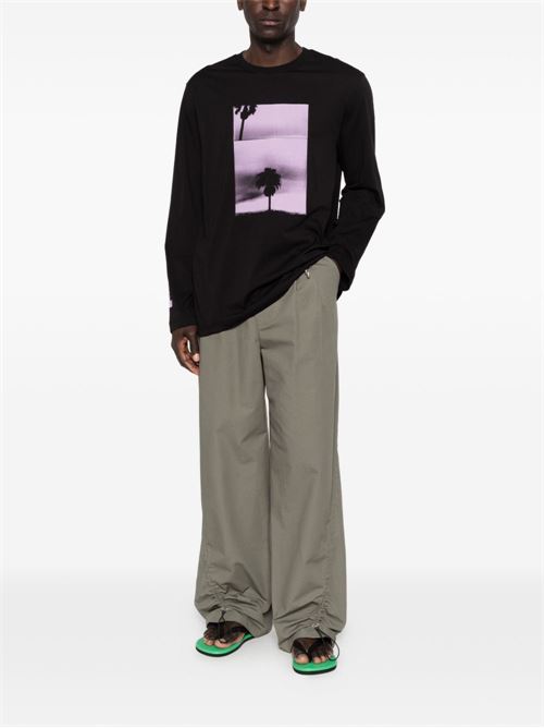 T-shirt uomo Peacemaker nera a manica lunga PEACEMAKER | PCM3OT05NJE001099