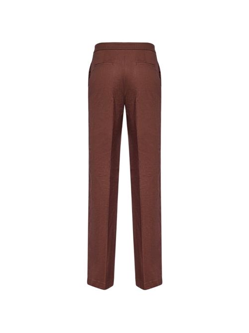 Pantalone donna Pinko in lino marrone PINKO | 104929A34IL78