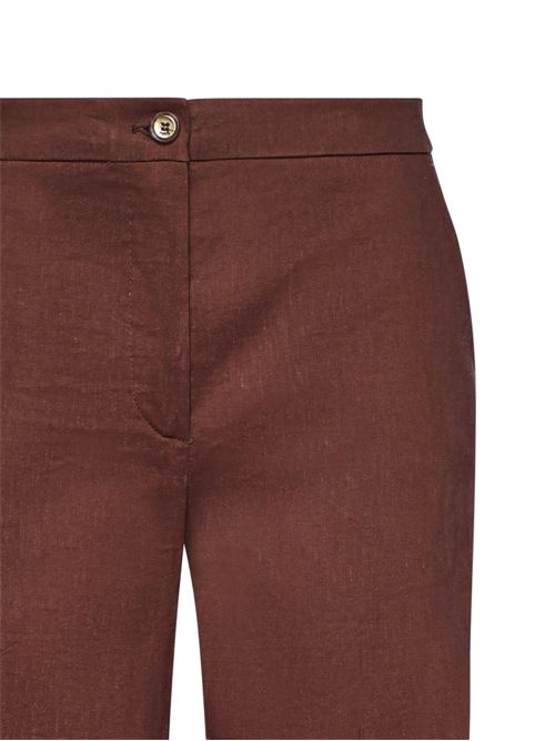 Pantalone donna Pinko in lino marrone PINKO | 104929A34IL78