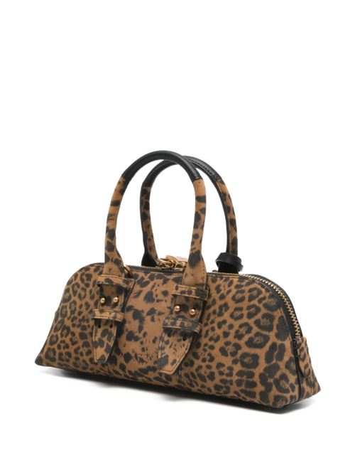 Borsa donna Pinko Bowling Bag Horizontal maculata marrone PINKO | 105334A32AM35Q