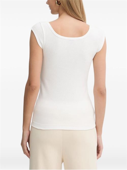 Top donna Pinko bianco a costina PINKO | 105511A338Z05