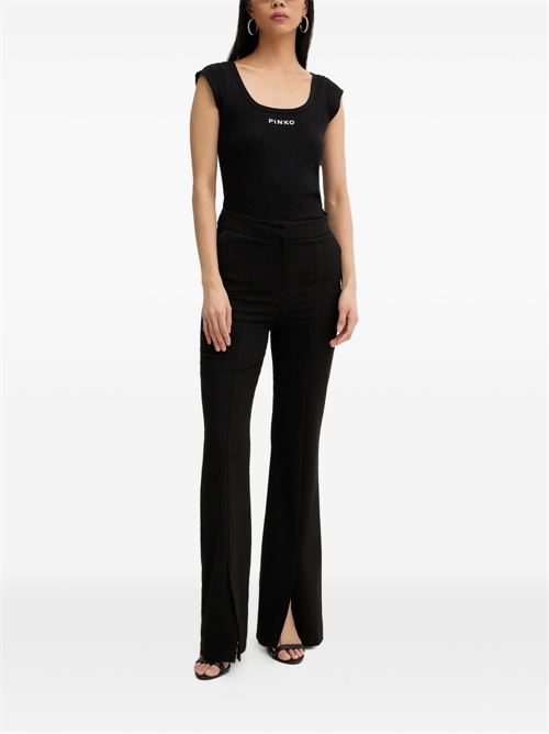 Top donna Pinko nero a costina PINKO | 105511A338Z99