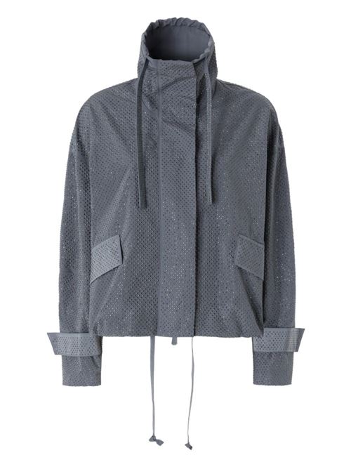 Bomber donna Pinko tecnico con cappuccio grigio asfalto PINKO | 106166A31VK05