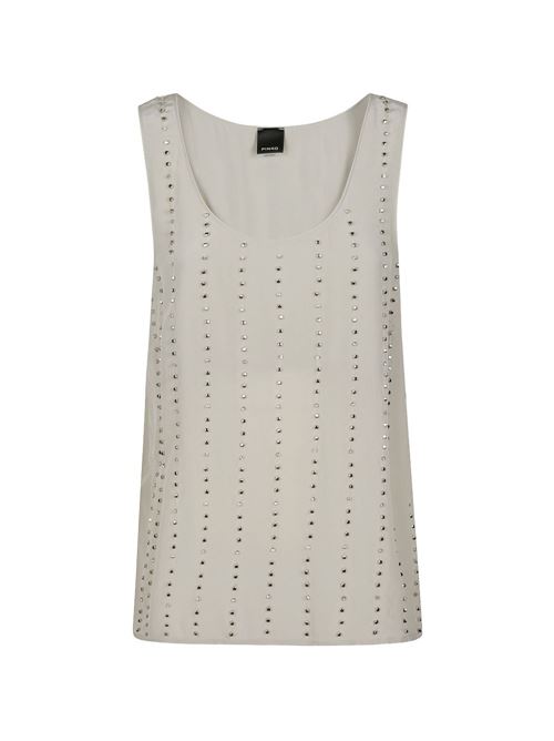 Canotta donna Pinko grigia con perline PINKO | 106214A31FI18