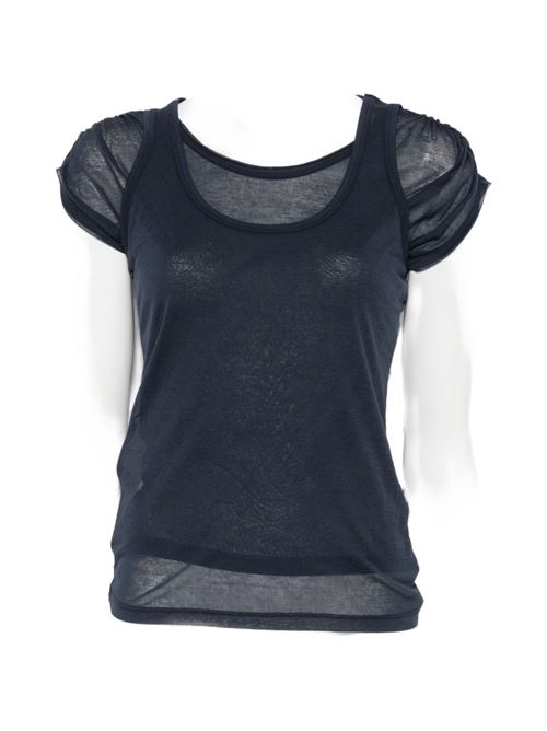 T-shirt donna Pinko Darleen blu in jersey garza PINKO | 106460A2CLG56
