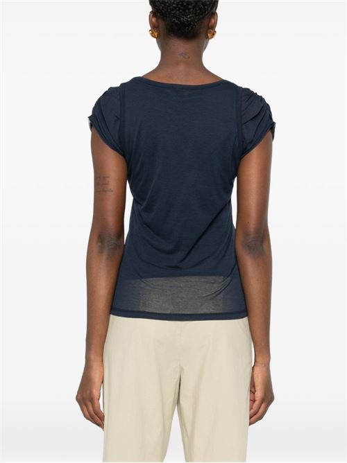 T-shirt donna Pinko Darleen blu in jersey garza PINKO | 106460A2CLG56