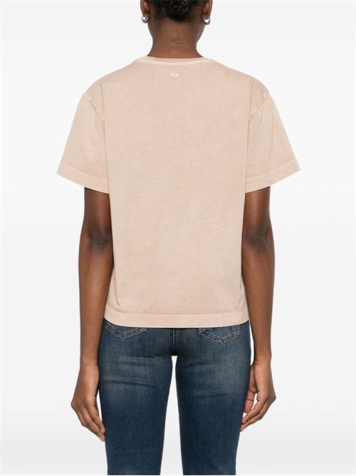 T-shirt donna Pinko beige con scritta PINKO | 106575A36TC36
