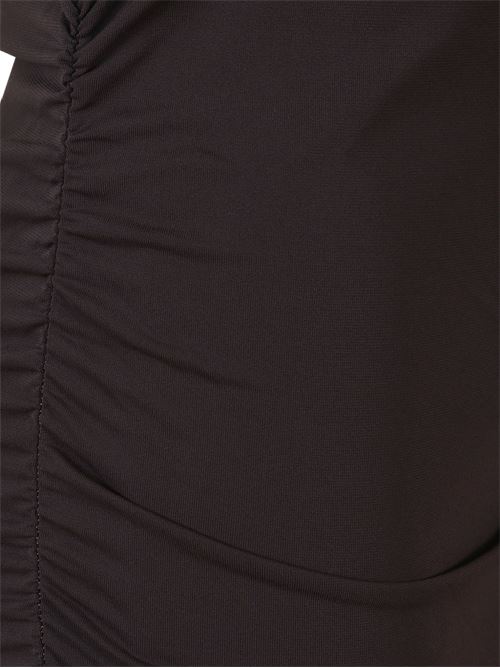 Abito donna Pinko monospalla marrone in crepe PINKO | 106605A35EM28