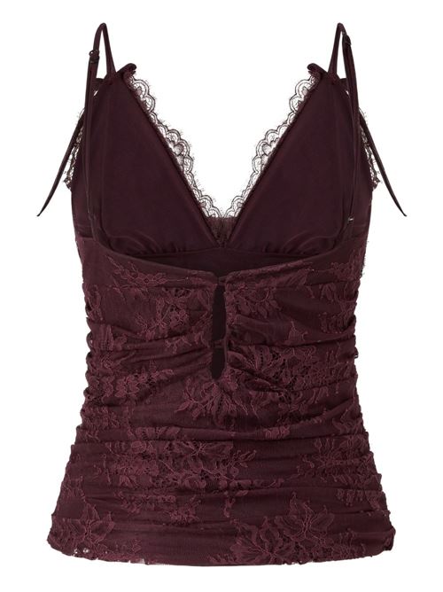 Canotta donna Pinko in pizzo bordeaux PINKO | 106726A378R57