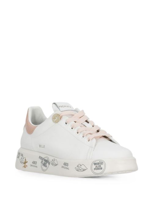 Sneakers donna Premiata Belle 8159 bianche con dettaglio rosa PREMIATA | BELLE8159
