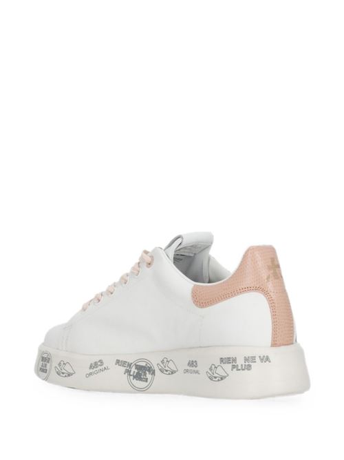 Sneakers donna Premiata Belle 8159 bianche con dettaglio rosa PREMIATA | BELLE8159