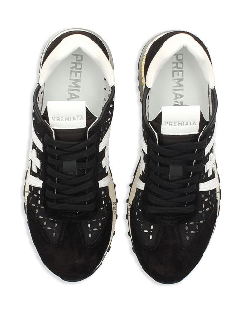 Sneakers donna Premiata Lucy D 7414 nere in suede e nylon traforato PREMIATA | LUCY_D7414