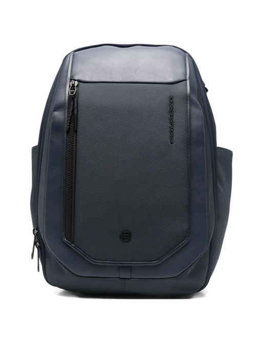 Zaino da viaggio blu porta pc in tessuto riciclato Piquadro | CA6927S143BMBLU