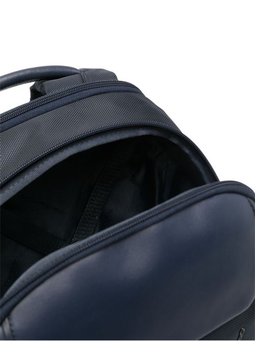 Zaino da viaggio blu porta pc in tessuto riciclato Piquadro | CA6927S143BMBLU