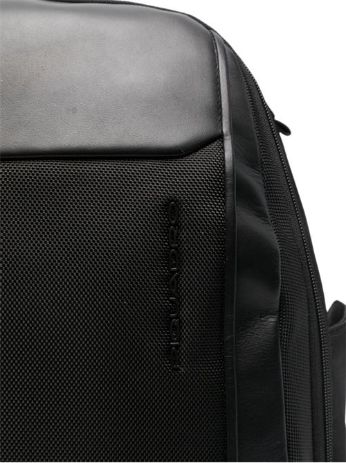 Zaino da viaggio nero porta pc in tessuto riciclato Piquadro | CA6927S143BMN